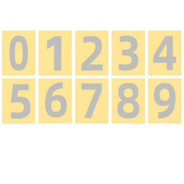 Reflecterende Huisnummer sticker – 8 cm (Zelfklevend, Weerbestendig)